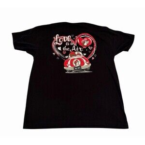 Buc-ee's Bucees Women’s Love is in the Air Valentine's T-Shirt Black Large